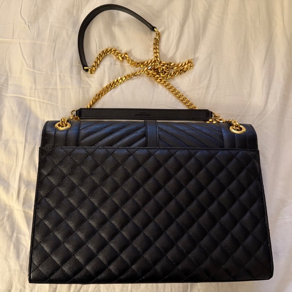 Yves Saint Laurent Grain De Poudre Textured Mixed Matelasse Triquilt Large Monog - Picture 5 of 9